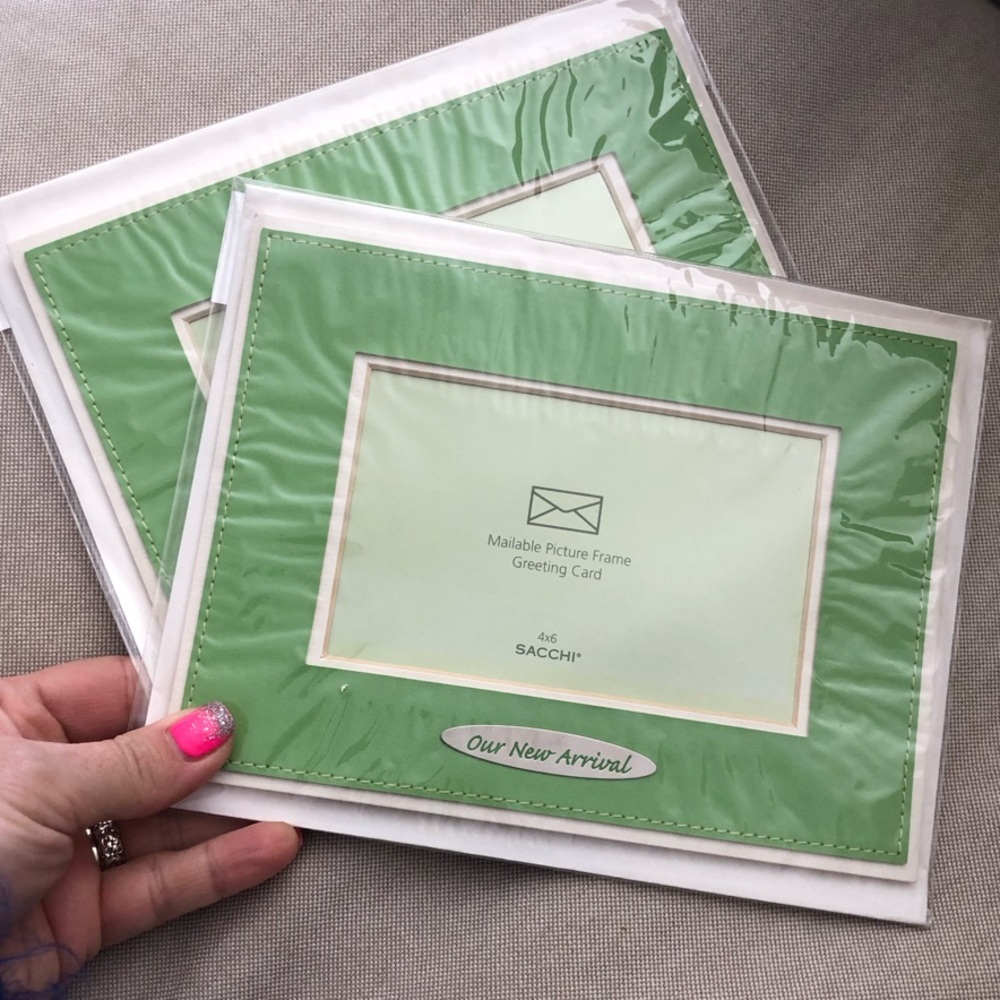 New Arrival - Announcement Card & Picture Frame in One